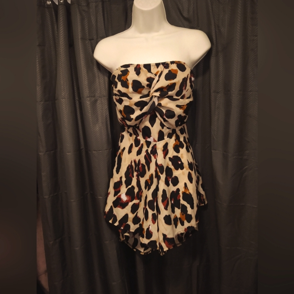 Animal print romper